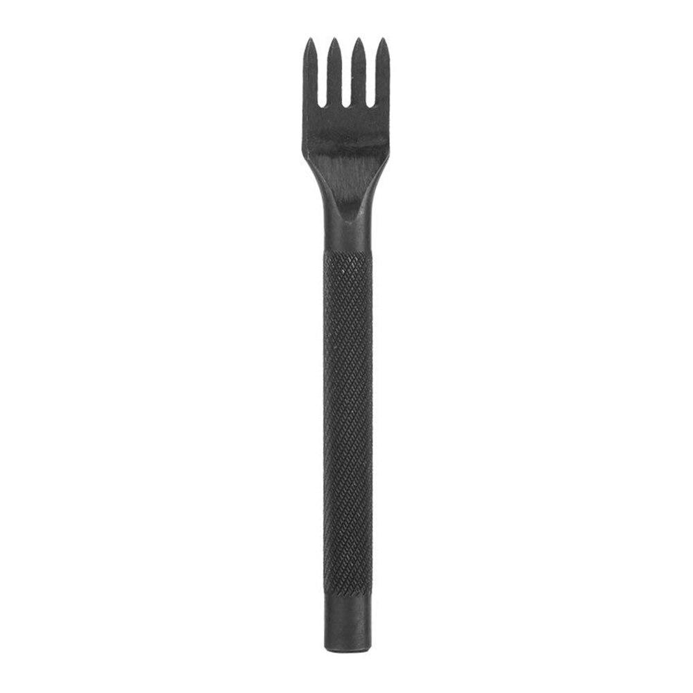 1Pc Leather Stitching Punch Chisel Craft DIY Handmade Sewing Tool HG99: Three tooth black