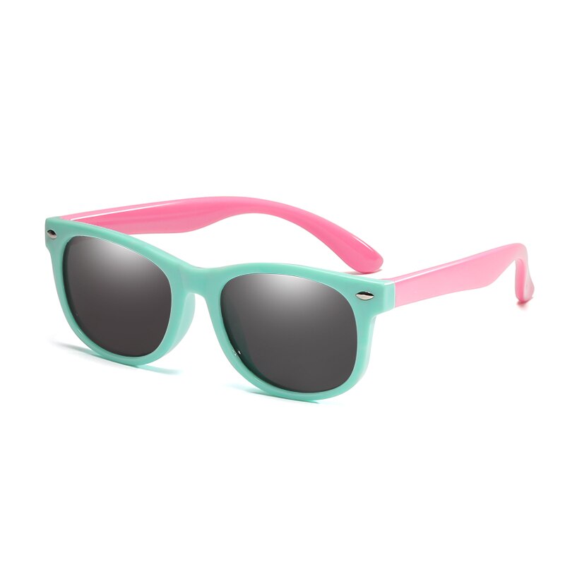 Lange Keeper Gepolariseerde Kids Zonnebril Jongens Meisjes Baby Baby Mode Zonnebril 100% UV400 Brillen Kind Shades Gafas Infantil: light green pink