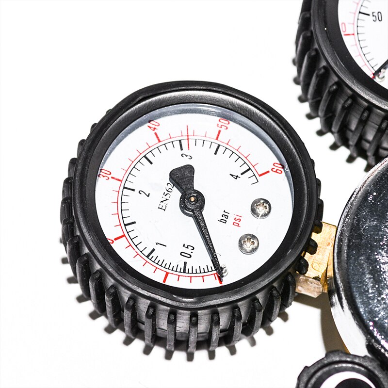 CO2 Gas Bottle Regulator Carbon Dioxide CO2 Regulators Pressure Reducer For Beverage Beer W21.8 Double Gauge Regulator