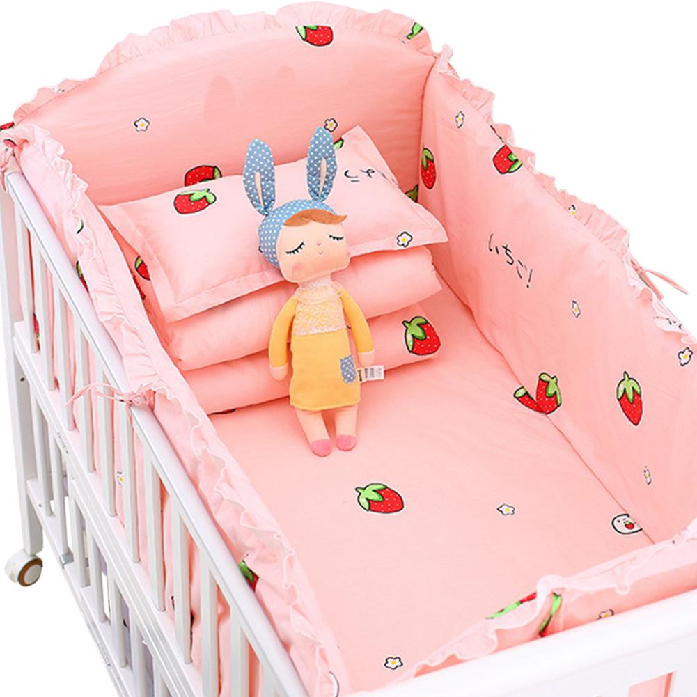 Kidlove 5pcs Wieg Beddengoed Set Katoen Peuter Baby Beddengoed Zijn Baby Cot Bumpers Lakens
