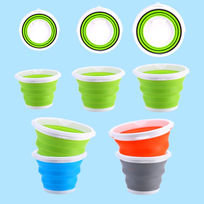 Seau pliable en silicone pour Camping Car, articles de cuisine, seau pliant