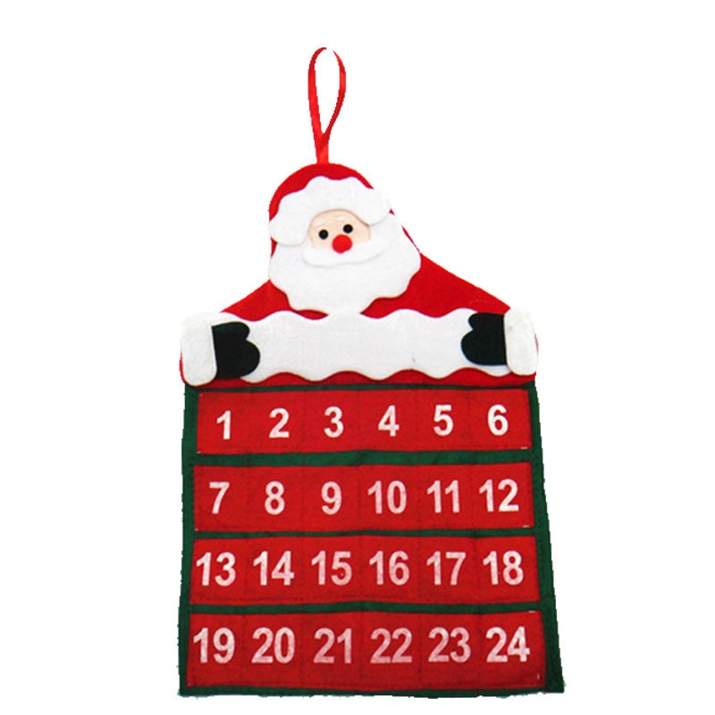 Kerst Decoraties voor Huis Kalender Kerstman Kalender Advent Kerstboom Ornament Opknoping Banner voor Thuis