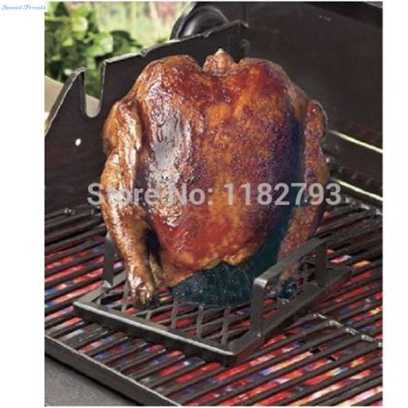 Sweettreats Enkele Bier Kan Kip Fornuis Bakblik Gegrilde Gebraden Rack Voor Outdoor Camping Bbq