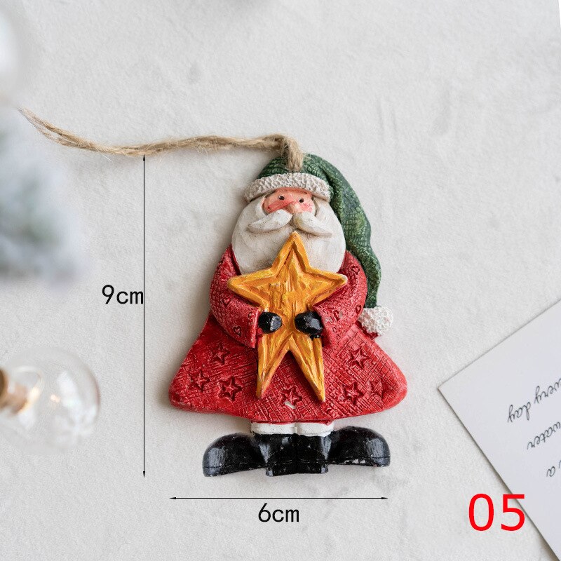 Julepynt kreativitet nisse sokker elg juletre lite anheng hengende harpiks håndverk årsfest hjemmeinnredning