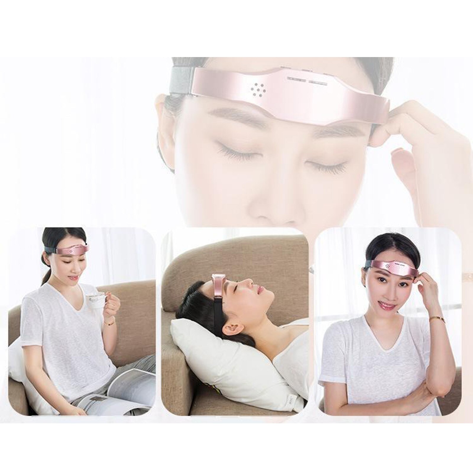 Electric Head Massager Relieve Stress Migraine Relief Rose gold Head Massager Scalp Stress Relax Scalp Massager: Rose gold