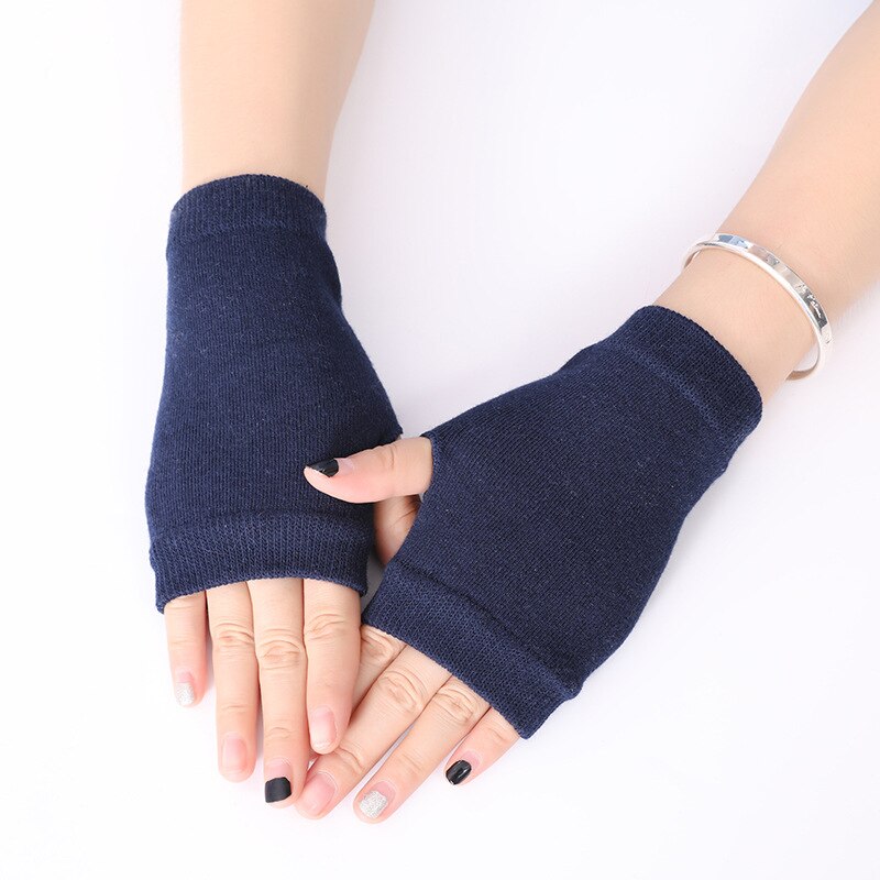 Rose Gedruckt Dame Strass Finger Handschuhe Frauen Männer Funkelnden Gestrickte Schwarz Wolle Halb Finger Computer Handschuhe Warme Handschuhe: B-6
