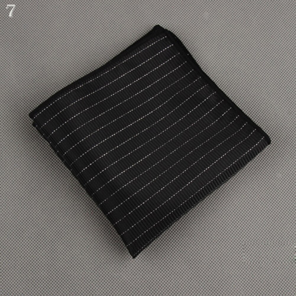 Luxury Men's Handkerchief Polka Dot Striped Floral Printed Hankies Polyester Hanky Business Pocket Square Chest Towel 23*23CM: 7