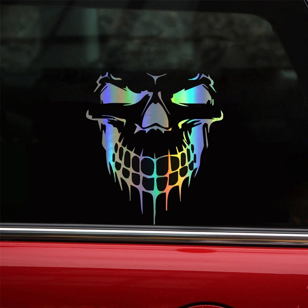 Lunotto posteriore Car Styling fai da te 3D Car Styling Decorazione Pellicola riflettente Adesivi divertenti Accessori esterni Adesivi teschio per auto