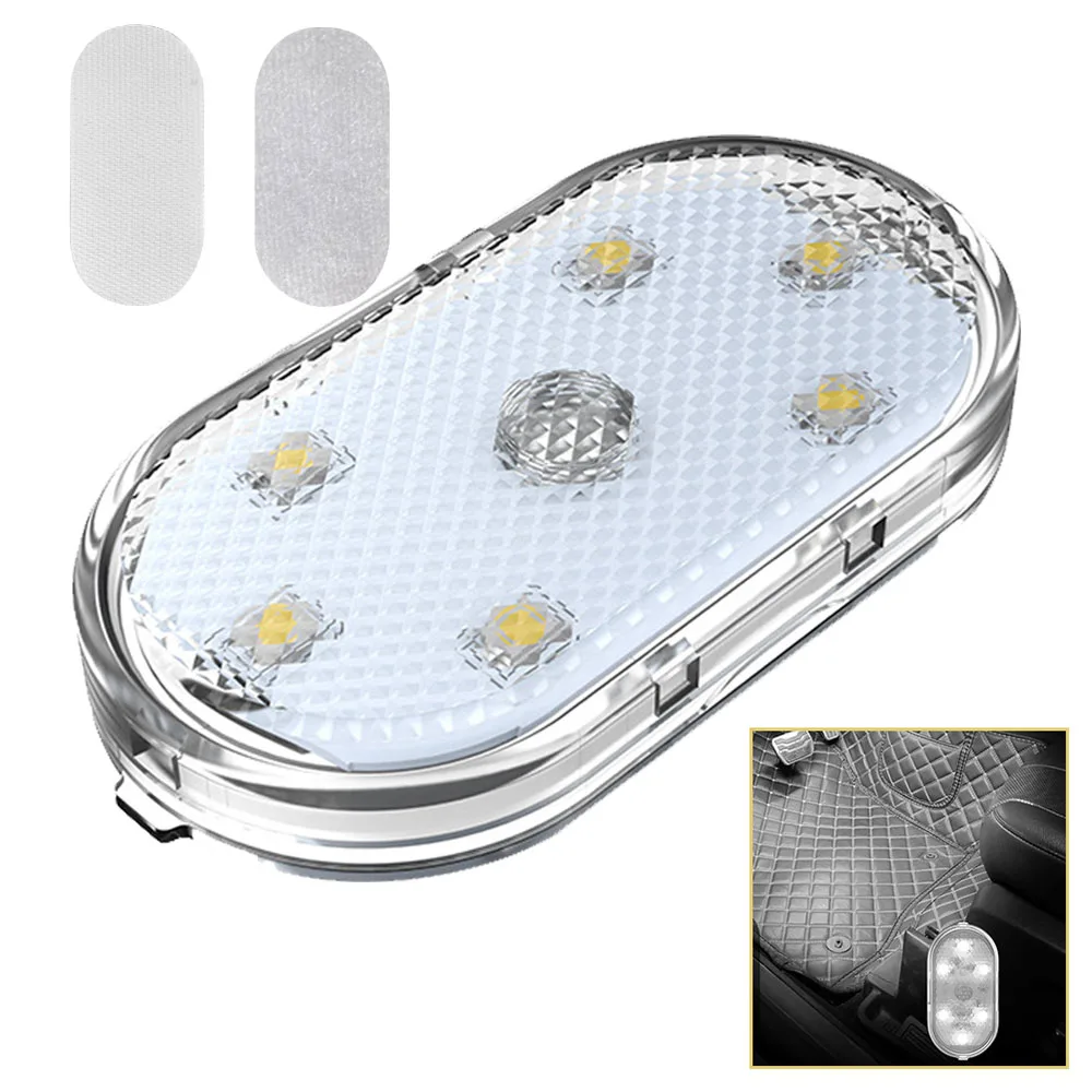 Touch Light Indoor Auto Led Plafond Lamp Interieur Touch Led Verlichting Plafond Licht Auto Dak Lights Auto Interieur Verlichting: WHITE