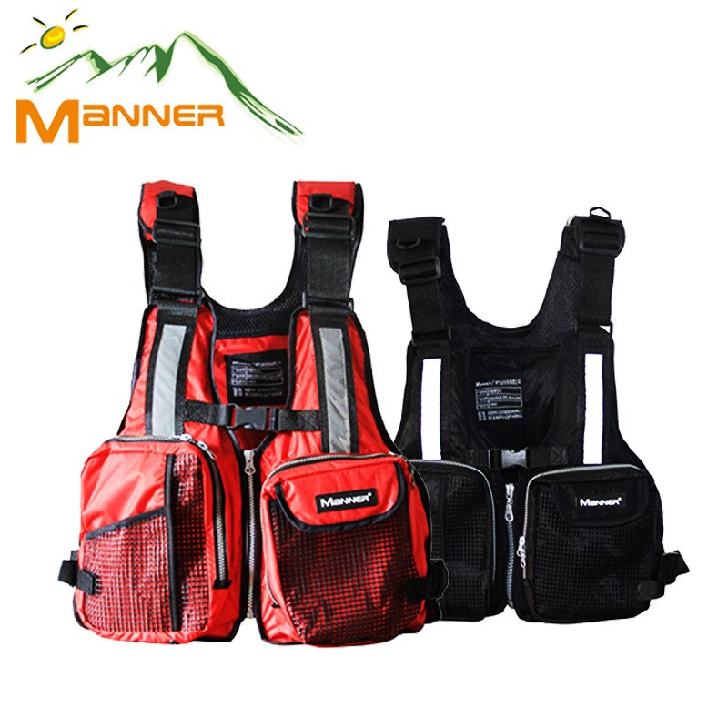 MANIER Volwassen Drijfvermogen Vest Vissen Vest Water Sportkleding Zwemmen Training Multi-pocket Drifting Veiligheid Aid Saving Reddingsvest