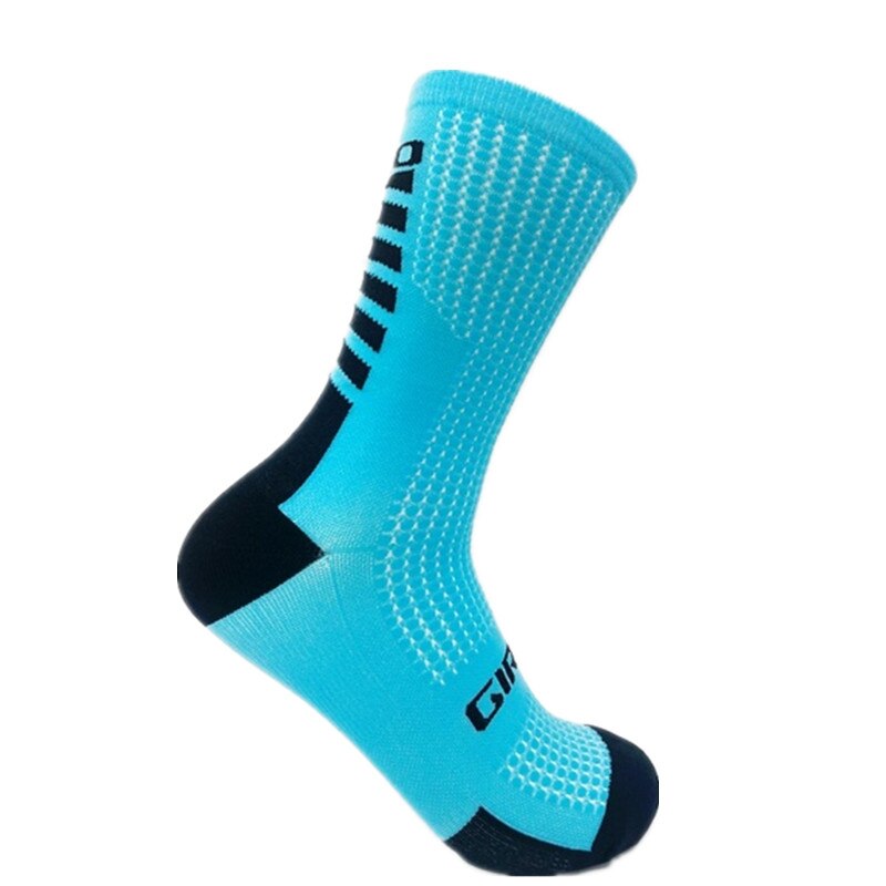 Gir cycling socks compression socks men and women soccer socks Sports basketball socks 14 Color: New Sky Blue
