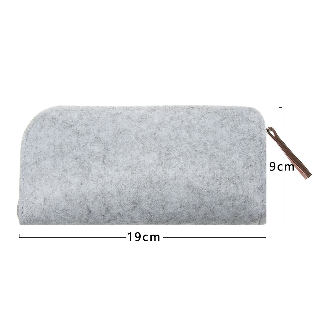 Funda de fieltro de lana con cremallera para gafas, estuche portátil para gafas de sol, caja protectora suave, barato,