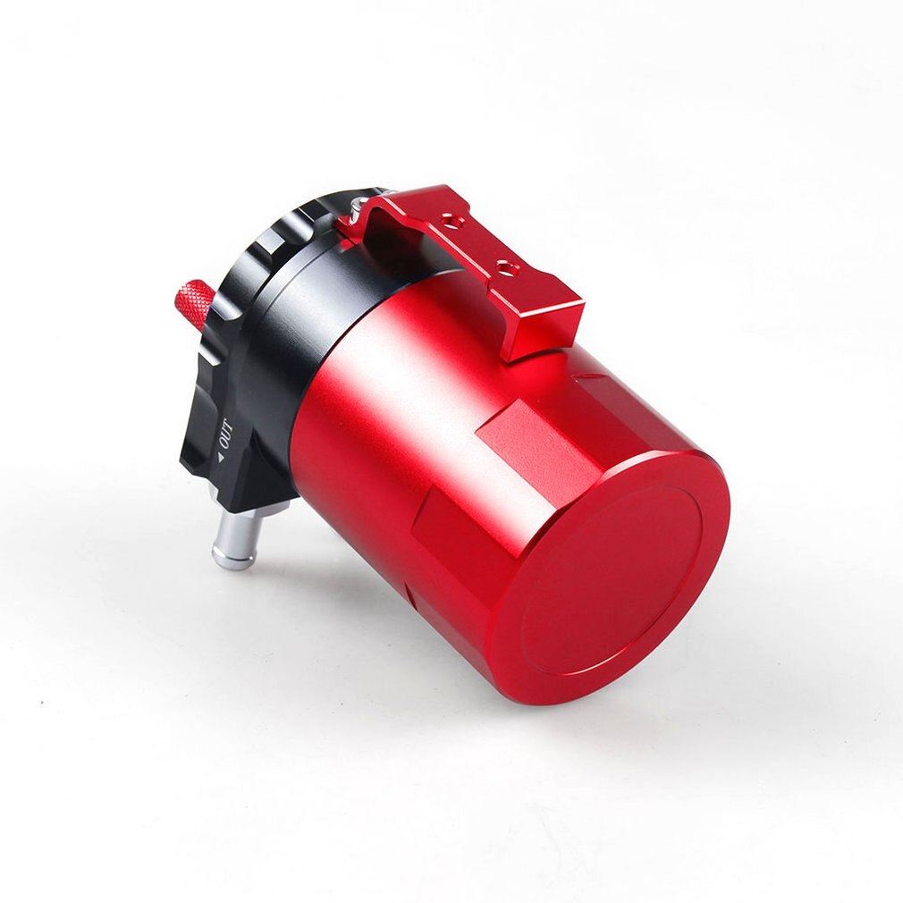 Universal 300ML Aluminum Car Engine Oil Catch Can Kit Air Oil Separator Tank Cylinder Baffled Reservoir