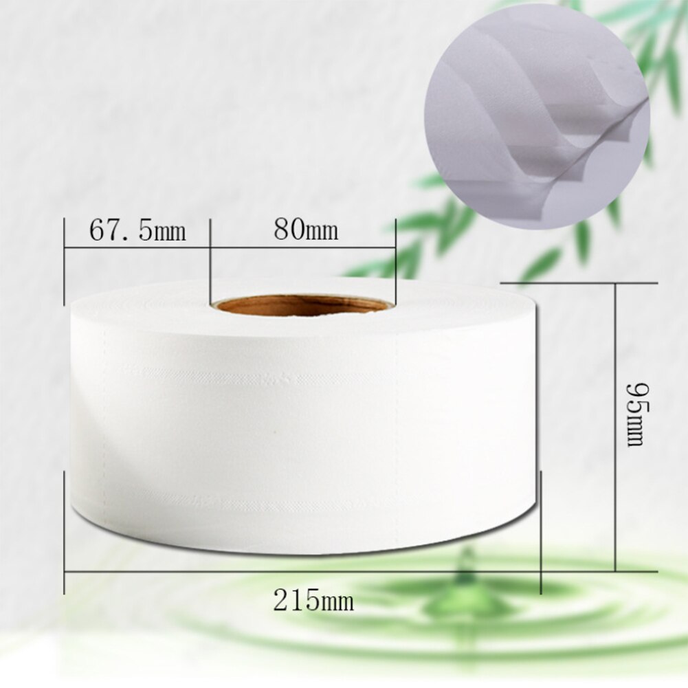 1 Roll White Toilet Paper Bathroom Tissue 4 Ply Toilet Paper Tissue 95mm Home Hotel Soft Roll Paper