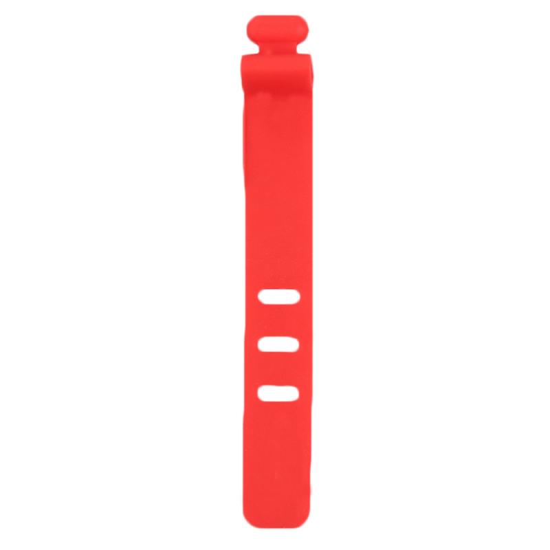 Usb Opladen Kabel Organizer Oortelefoon Lijn Afwerking Gesp Anti-Verloren Data Kabelhaspel Siliconen Klem Mobiele Telefoon Accessoires: 1pc red