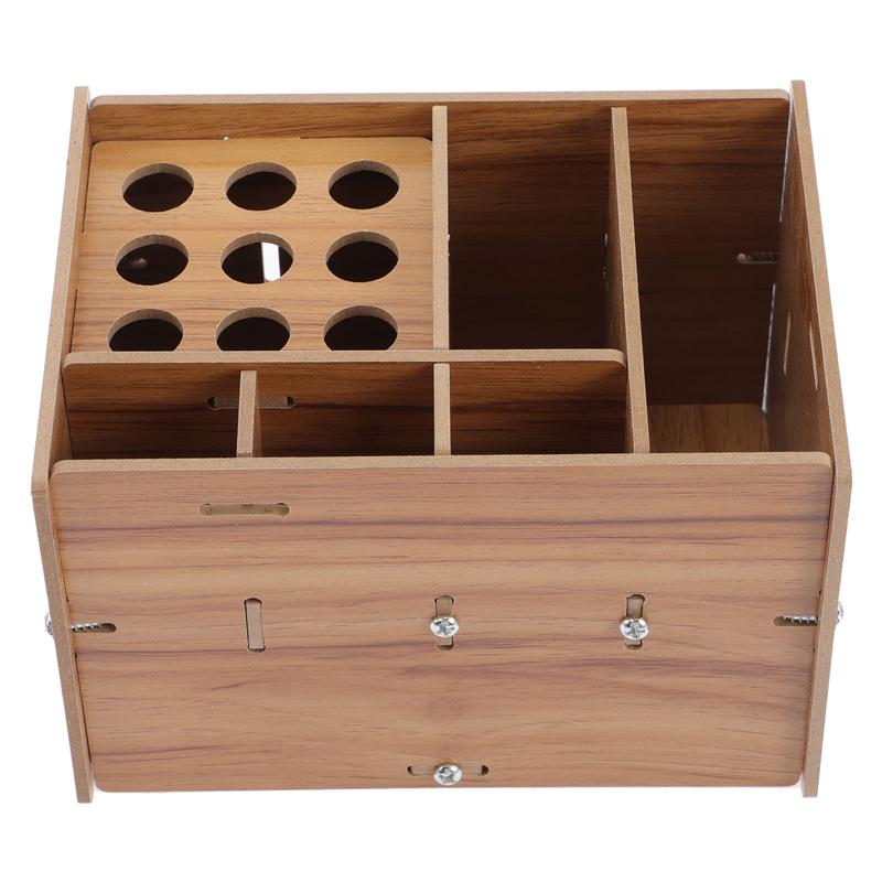 Multifunctional Wood Hairdressing Tool Box Barbershop Storage Scissor Hair Clips Comb Clamps Organizer Stand Case Salon: G20