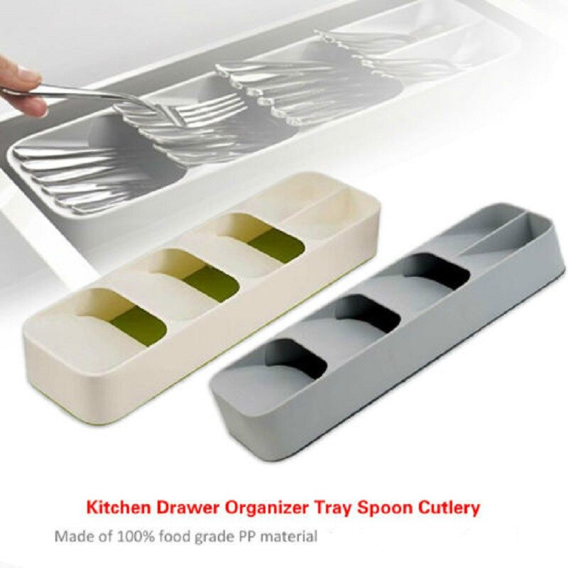 arrvial Tray Insert Cutlery Spoon Utensil Divider Organizer Kitchen Drawer Compact