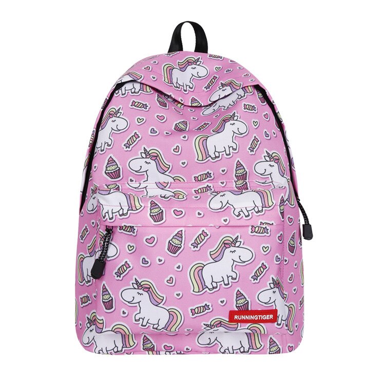 Scool Book Portfolio Child Children Unicorn School Bag Backpack Schoolbag Kid For Girl Teenager Meninas Baby Kindergarten Infant: Pink