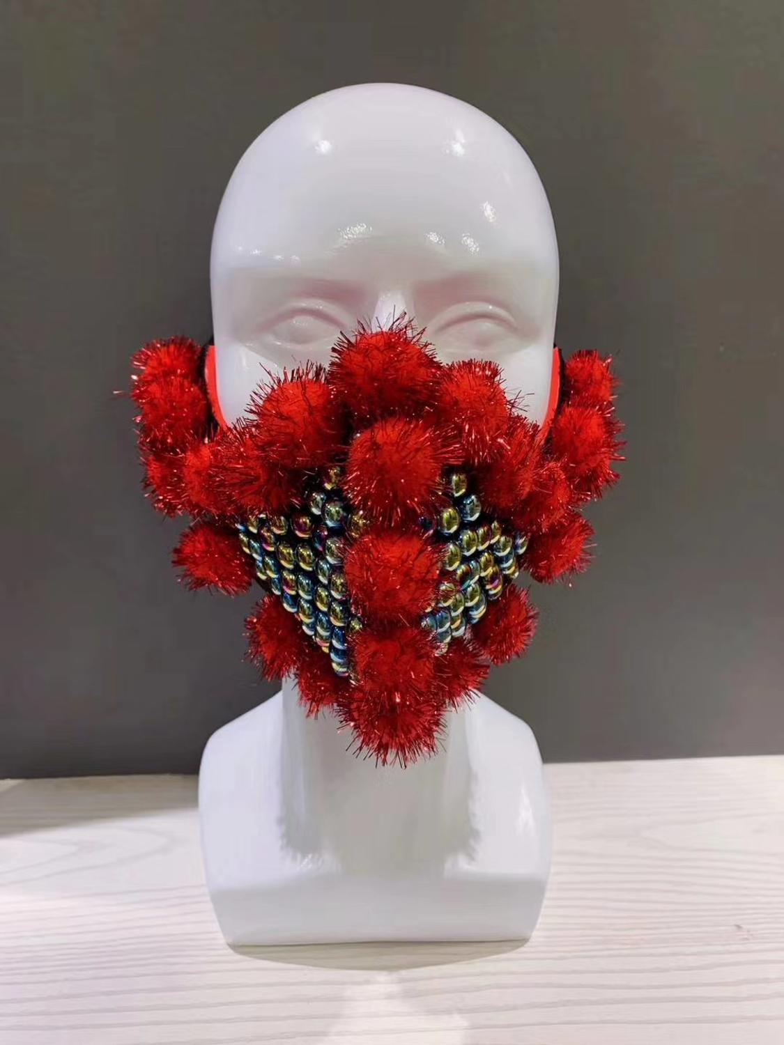 pluma dorada máscaras de disfraces escenario baile cantante actuación noche Club baile ropa cantante máscaras de piedras: 4