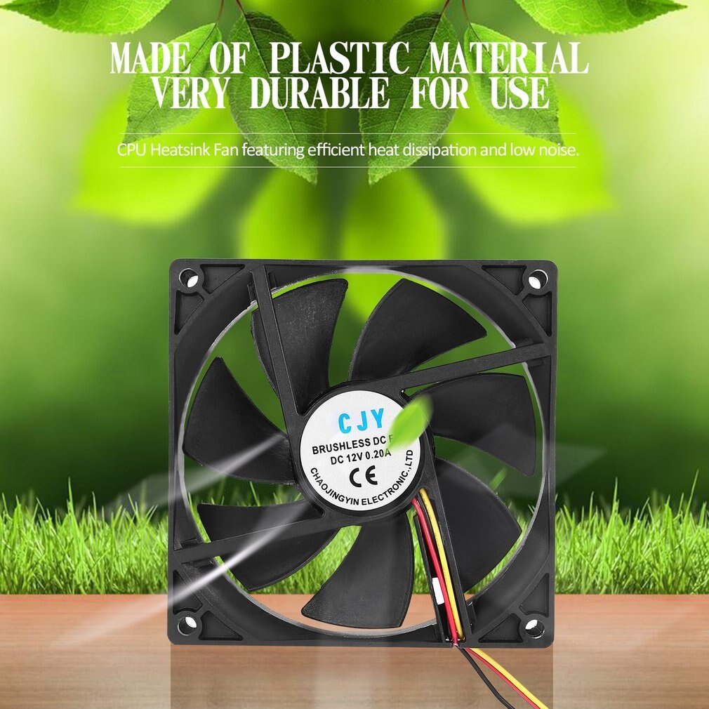 12V 3Pin Fan Cooler 9cm 90x25mm 90mm 65 CFM DC PC Cooling Fan CPU Heat Sinks Cooler