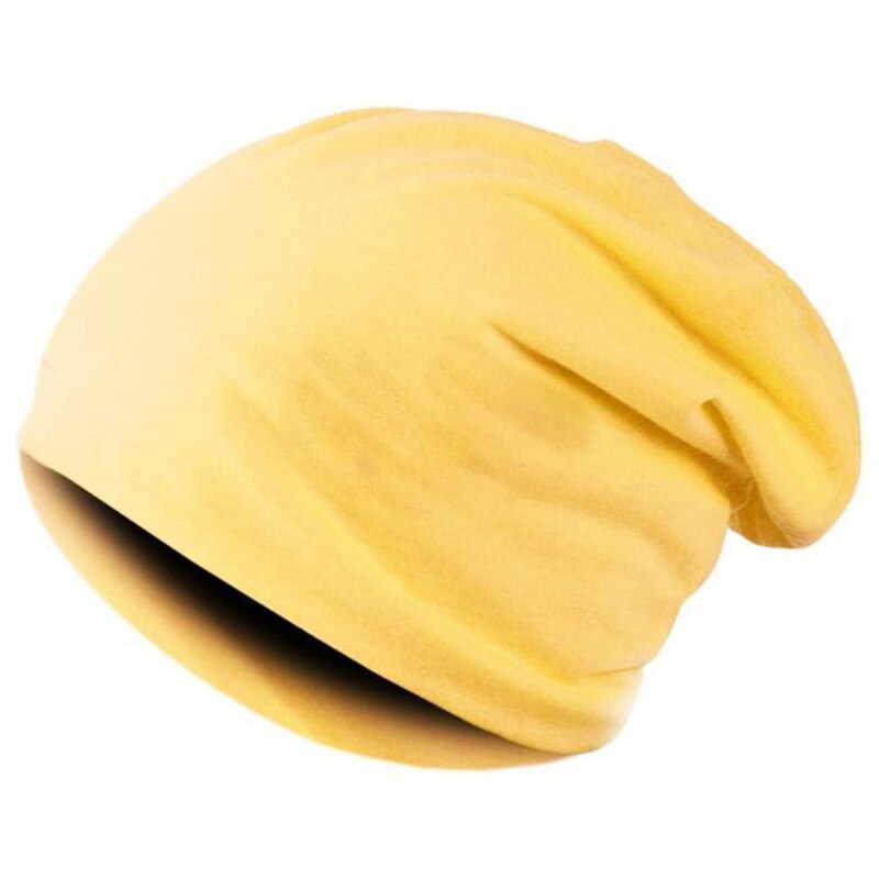 Slouchy Hat Spring Autumn Solid Color Hats Classic Casual Hats Cotton Female Hat Women Men Sleeve Beanie Cap Hip Hop: yellow