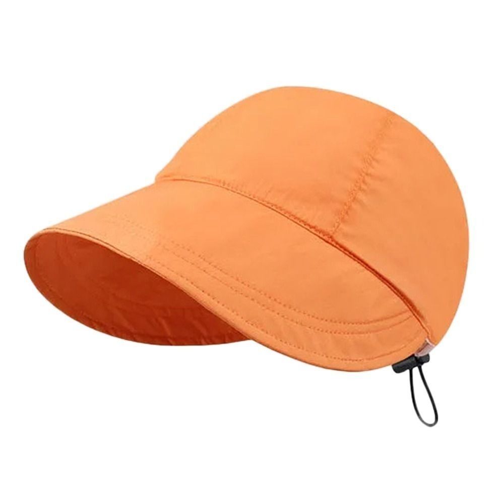 Chapeau de soleil d'été à large bord pour hommes et femmes, queue de cheval pliable, chapeau de proximité, Wstring réglable, casquettes de plage, E27: YELLOW