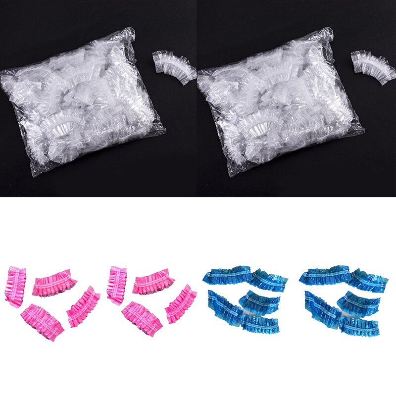 50/100 stk vandtæt engangs øredæksel bad brusebad salon gennemsigtig ørebeskyttelsesdæksel farvning af hår engangs ørebeskyttere