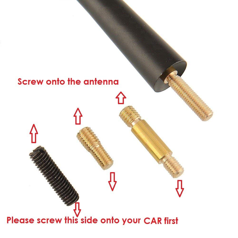 Carbon Radio Stubby Fiber Black Aluminum Alloy Screw Mast 4.7 inch Antenna for 1984 thru 2001 Jeep Cherokee XJ