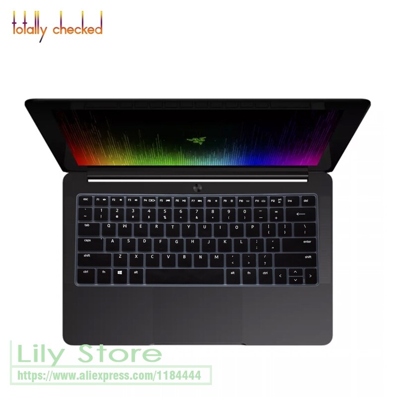 for Razer Blade 15 Advanced Gaming 15.6'' Silicone laptop keyboard cover Protector: black