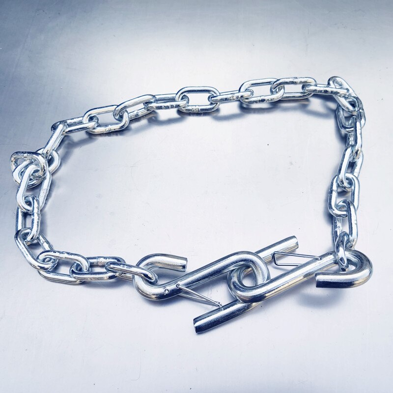 CVP Trailer Safety Wire Chains With S Spring Hooks, 1m Long Tie Down RV Parts Camper Caravan Accessories