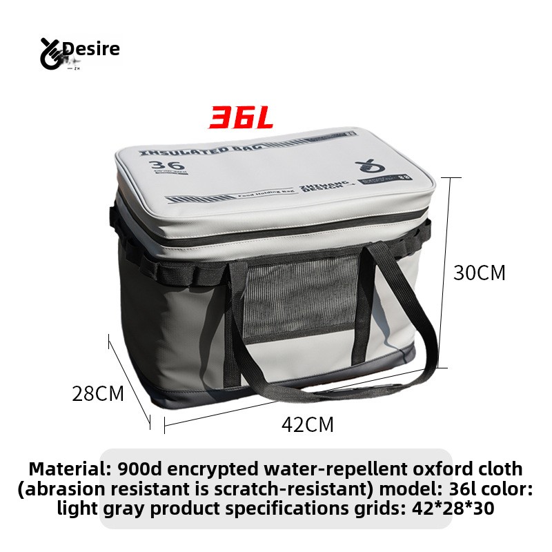 Caja de almacenamiento de alimentos calientes y fríos térmicos para exteriores de 20-36L, bolsa térmica para Picnic a prueba de fugas, bolsas de almacenamiento enfriadoras para bebidas y alimentos para acampar: Verde