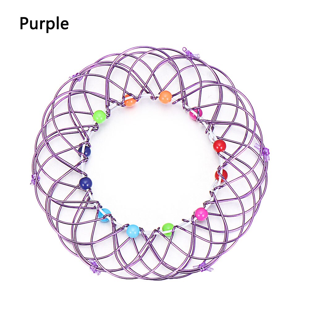 1PC Magie Mandala Blume Korb Spielzeug Mehrere Änderungen Magie Eisen Hoop Spielzeug Angst Relief Leicht zu Tragen Kreative Finger spielzeug: Purple