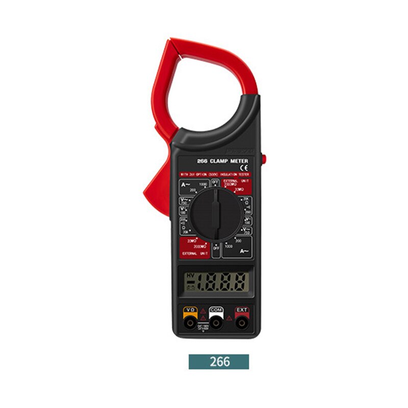 Digitale Clamp Meter Summer Daten Nicht-kontaktieren Multimeter Voltmeter Amperemeter Ohmmeter Volt AC DC: 266 red