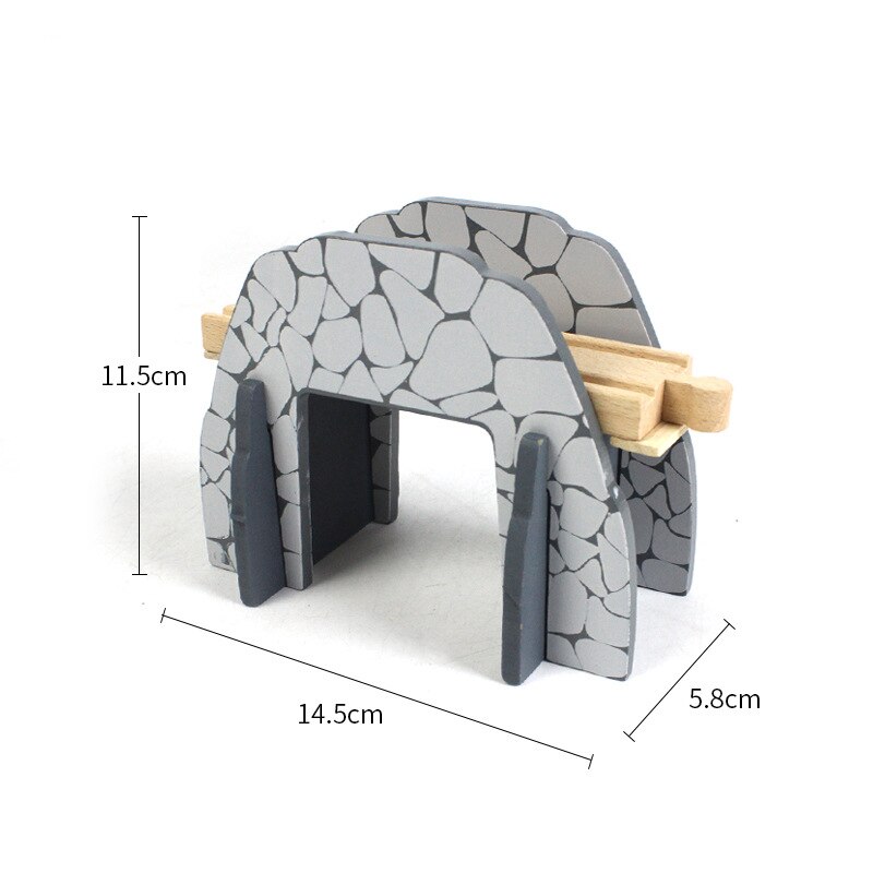 Wooden Train Track Accessories Building Blocks Toys For Kids Cross Bridge Compatible all Wood Track Biro Educational Toy: EDW-DSJ-49