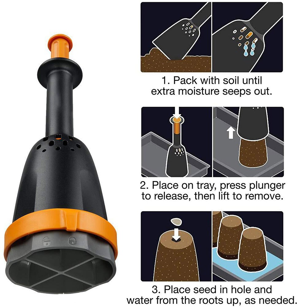 Manual Soil Block Maker Blocking Tool With Ergonomic Handle For Greenhouse Plant Seedlings Garden Create Soil Block Accessories