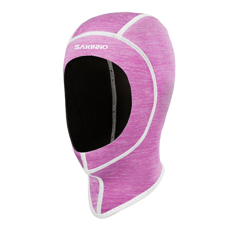 2MM Neopren Tauchen Kopfbedeckungen Männer Frauen UV-beständig Sonne-nachweisen Maske Surfen Schnorcheln Kappe Winter Thermische Haube Hütte Schwimmen Kappe: Rosa