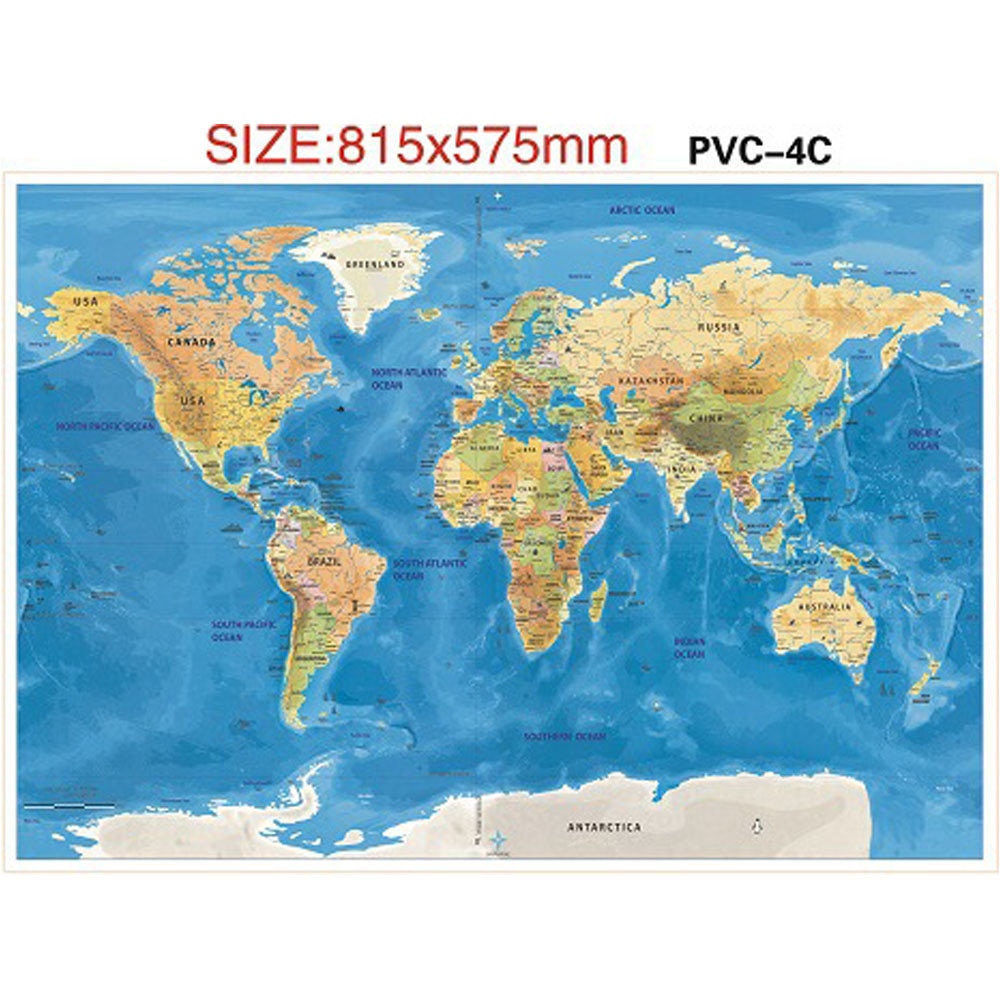 2 PCS 59.4x82.5 cm Scratch Off Wereldkaart Oceaan Edition Reizigers Ontdekkingsreizigers Kantoorbenodigdheden Sociale Studies Materialen Poster