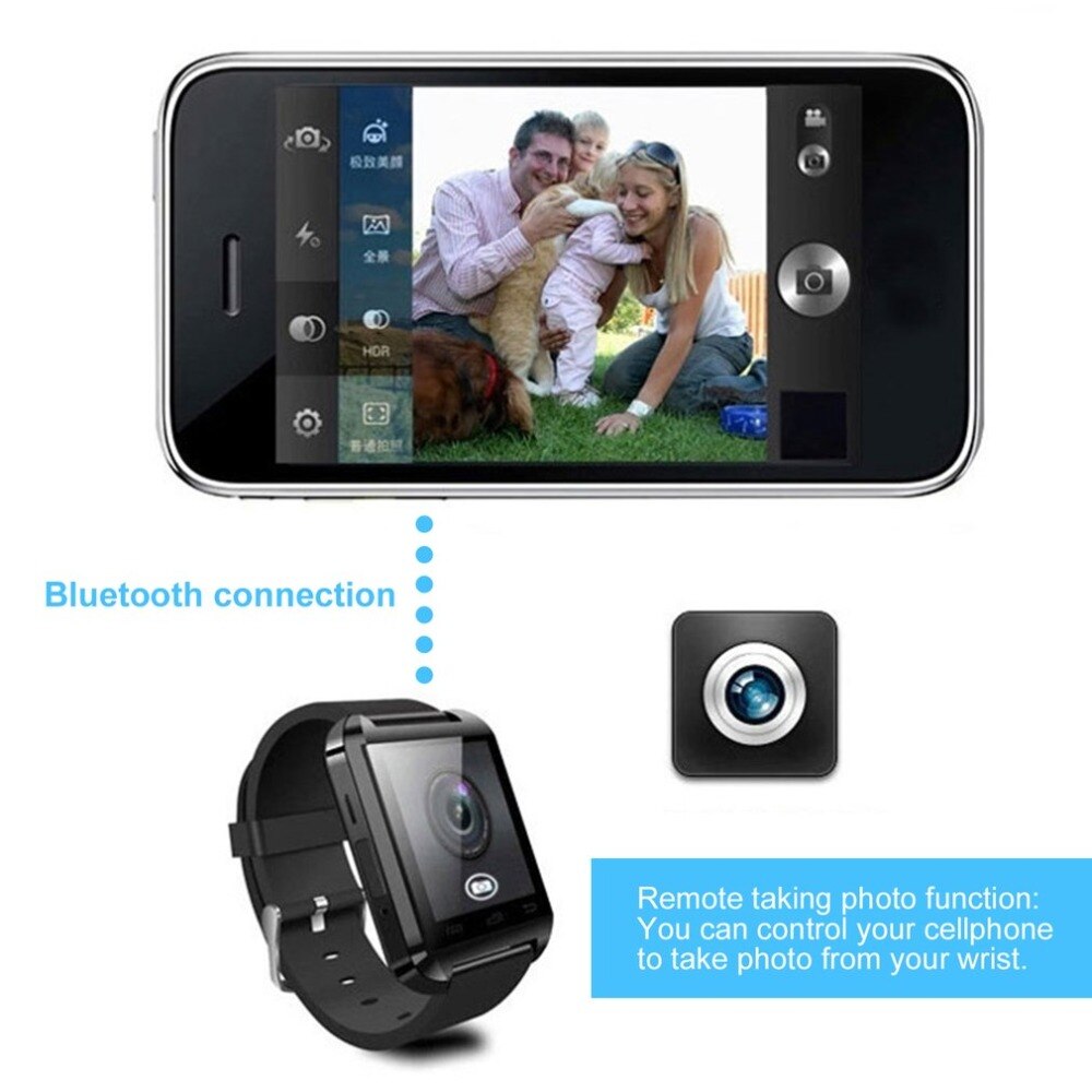 Universal Portable Multifunctional Bluetooth V3.0 + EDR Smart Wrist Watch Phone Camera Card Mate Universal For Smart Phone