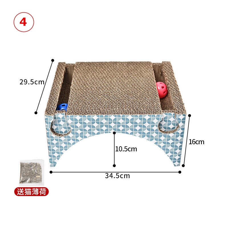 Cat Scratch Board Toy Pad Grinding Nails Interactive Protecting Furniture Cat Toy Corrugated Large Size Catw Scratcher Toys: 4