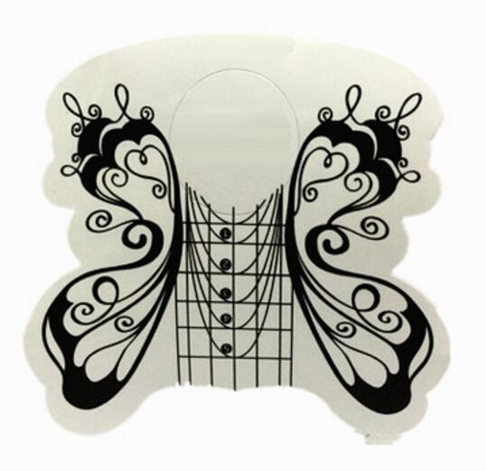 300Pcs Vlinder Nagels Formulieren Voor Gel Nail Art Vorm Papier Stickers Nail Extensions Bouwen Gel Nail Vorm Tips Acryl vormen, UYUI8