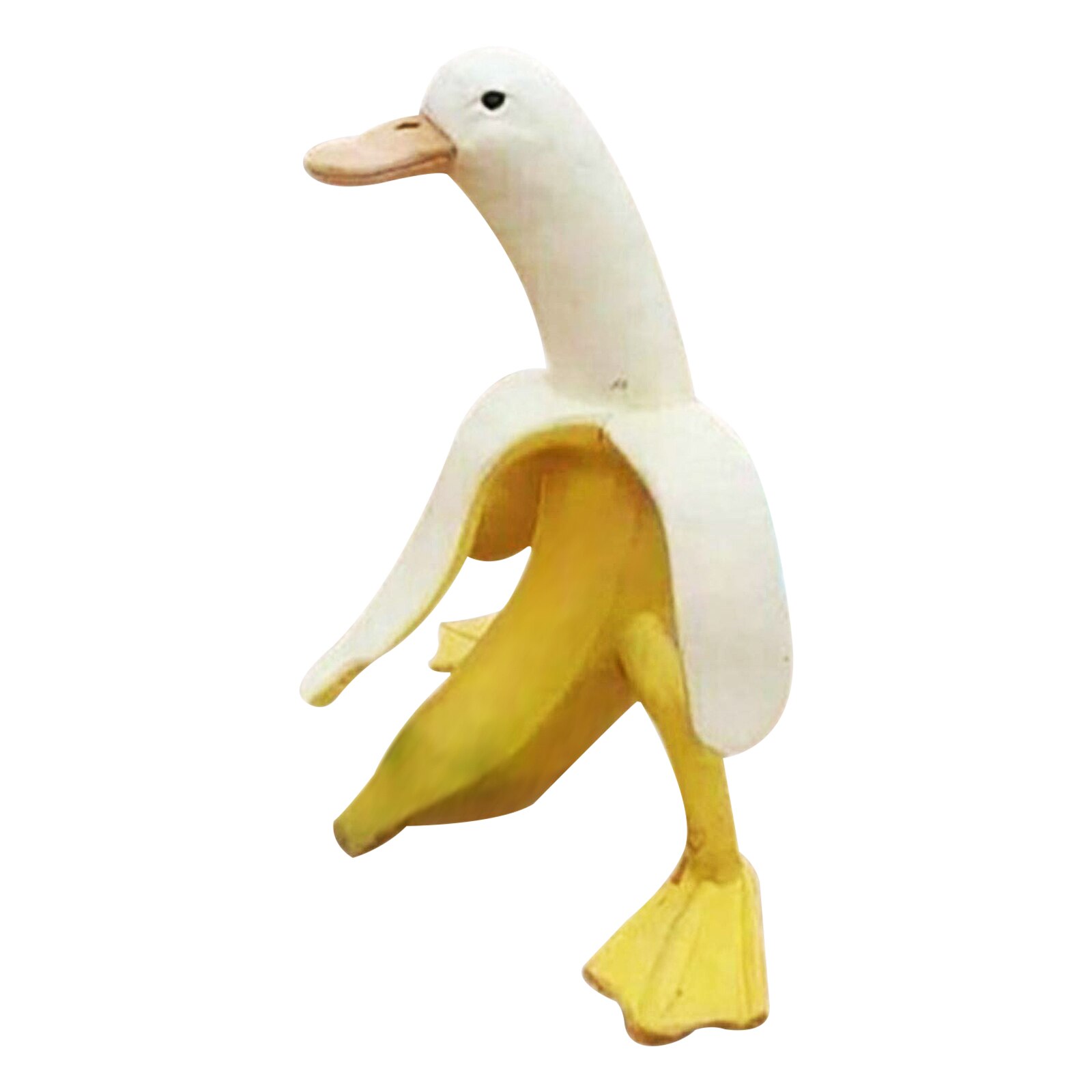 Whimsical Art-Banana Duck Statue Cute Peeled Fine Workmanship Banana Duck For Garden Yard Outdoor Desktop Decoration: Default Title