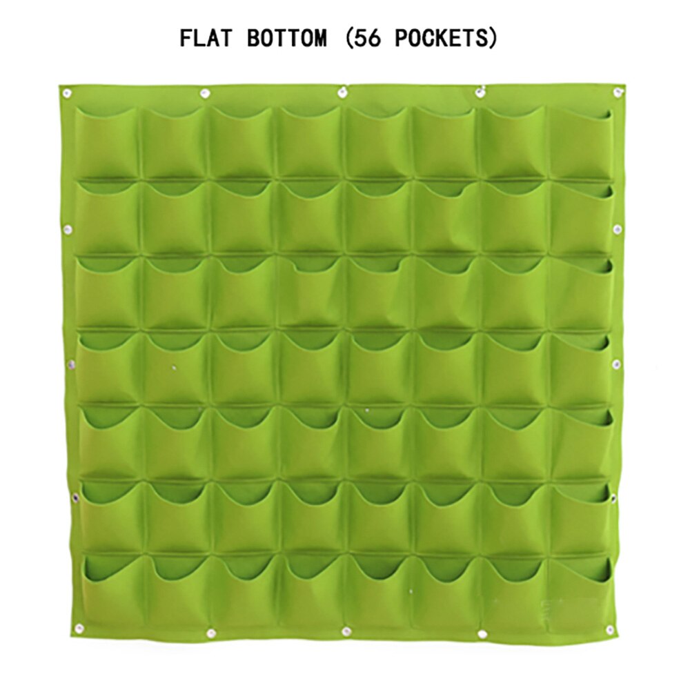 Wall Mount Hanging Planting Bags Home Supplies Multi Pockets DIY Grow Bag Planter Vertical Growing Vegetable Living Garden Bag: 56 pocket     (S)