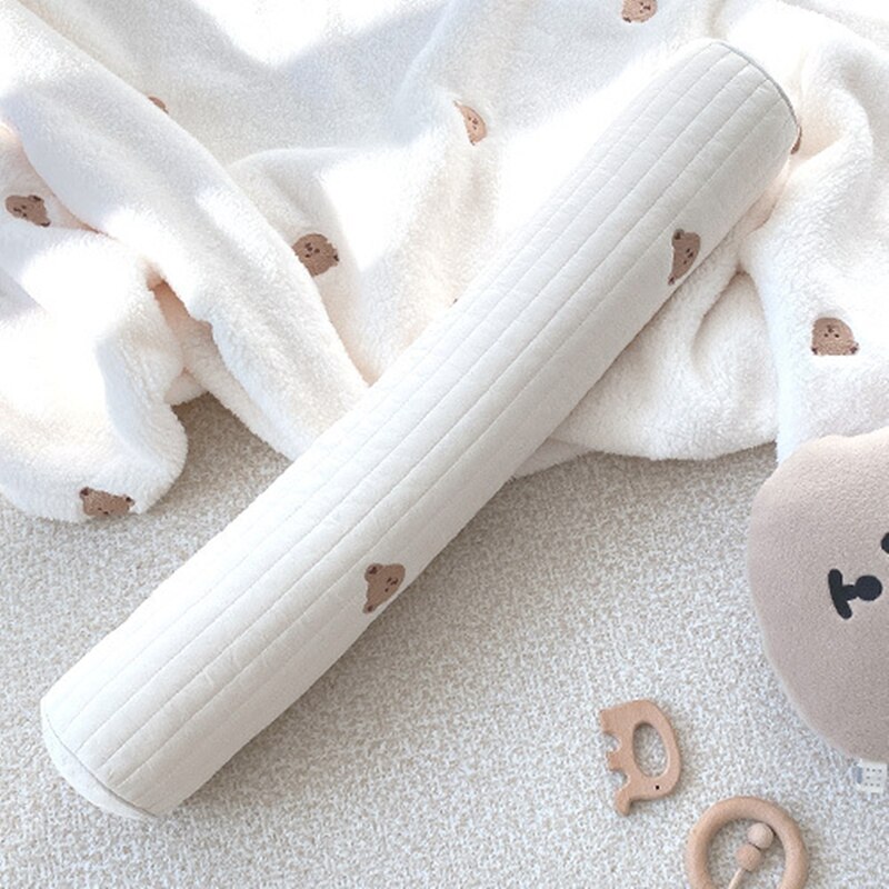 Baby Kussen Katoen Plaid Pasgeboren Baby Comfort Kussen Wieg Nnti-Kick Bed Omliggende Afneembare Baby Bed Omliggende 60*10Cm: Bear