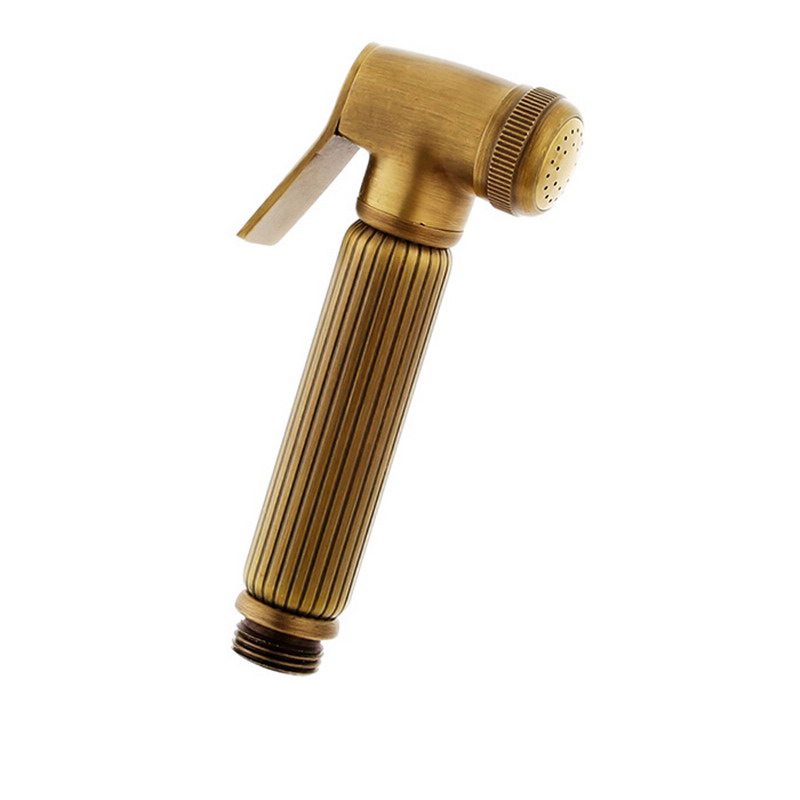 Antikk messing håndholdt bidet spray dusjsett kobber bidet sprøyte lanos toalett bidet kran toalett  kd1375: Sett 1