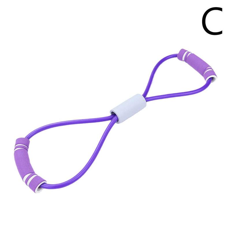 Cuerda de tensión para Yoga y Fitness, banda de pecho resistente a la polea de pared, artefacto para perder peso muscular, 8 cuerdas expansoras, Y0p2: Purple