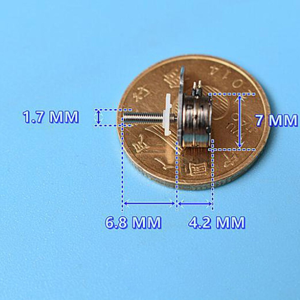 5PCS Nidec 7MM Micro Mini 2-phase 4-wire Stepper Motor Small with Push Block DIY Camera Focusing Precision Motor Accessories