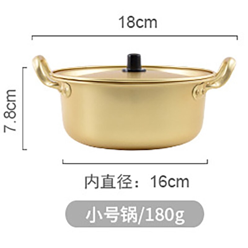 Casseroles à nouilles de Style coréen, pour la restauration rapide, Ramen doré, petite casserole, œufs, lait, ustensiles en aluminium pour la cuisine: 16cm