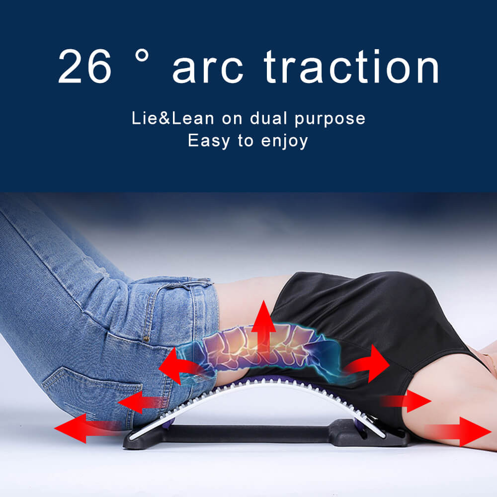 Appareil de massage lombaire, équipement d'étirement du dos, soulagement de la douleur sciatique, Support de Relaxation de la colonne vertébrale, outils de Fitness, régulation à 3 vitesses