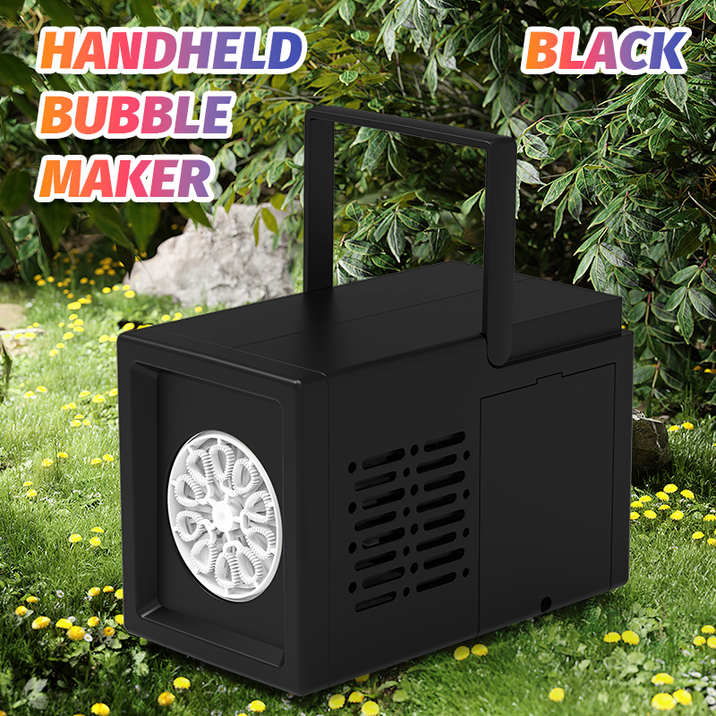 10 hole handheld bubble machine for children's toys parent-child interaction outdoor toys without battery and bubble water: black