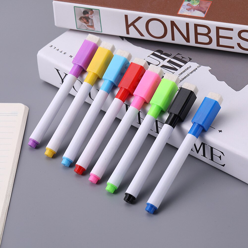4 Stks/set Whiteboard Marker Kleur Uitwisbare Pennen Met Magnetische Spons Uitwisbare Kids Kleur Schilderen Pen